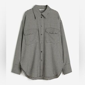 New H&M Herringbone Twill Shacket